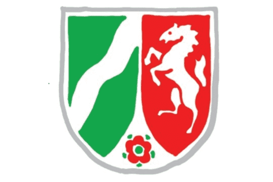 NRW-Landeswappen gemalt Das Landeswappen NRW gemalt (Grafik)