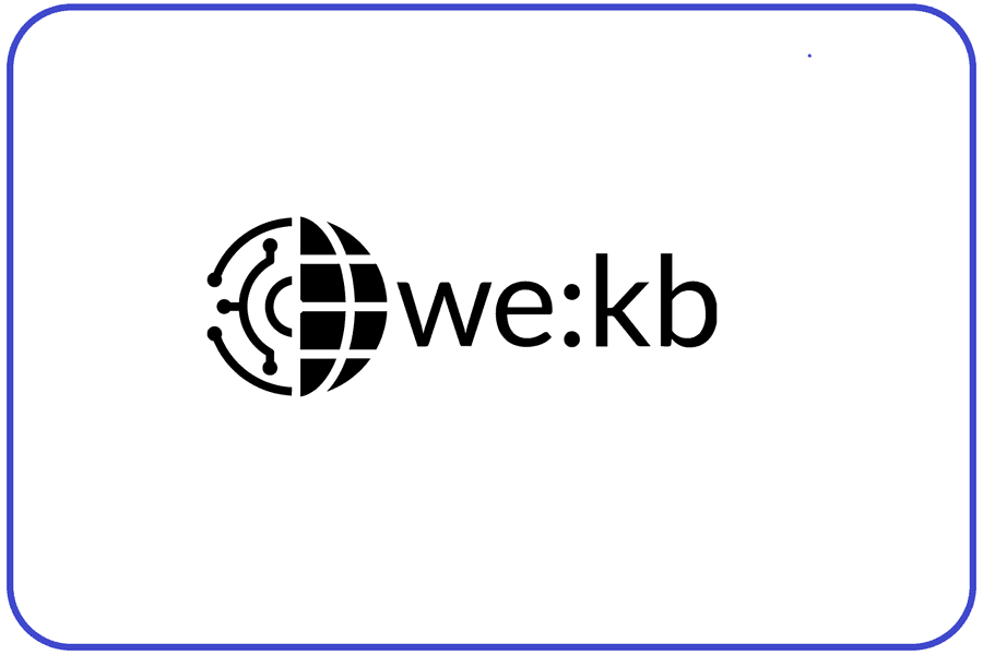 Logo des hbz-Services we:kb (Word- und Bildmarke)