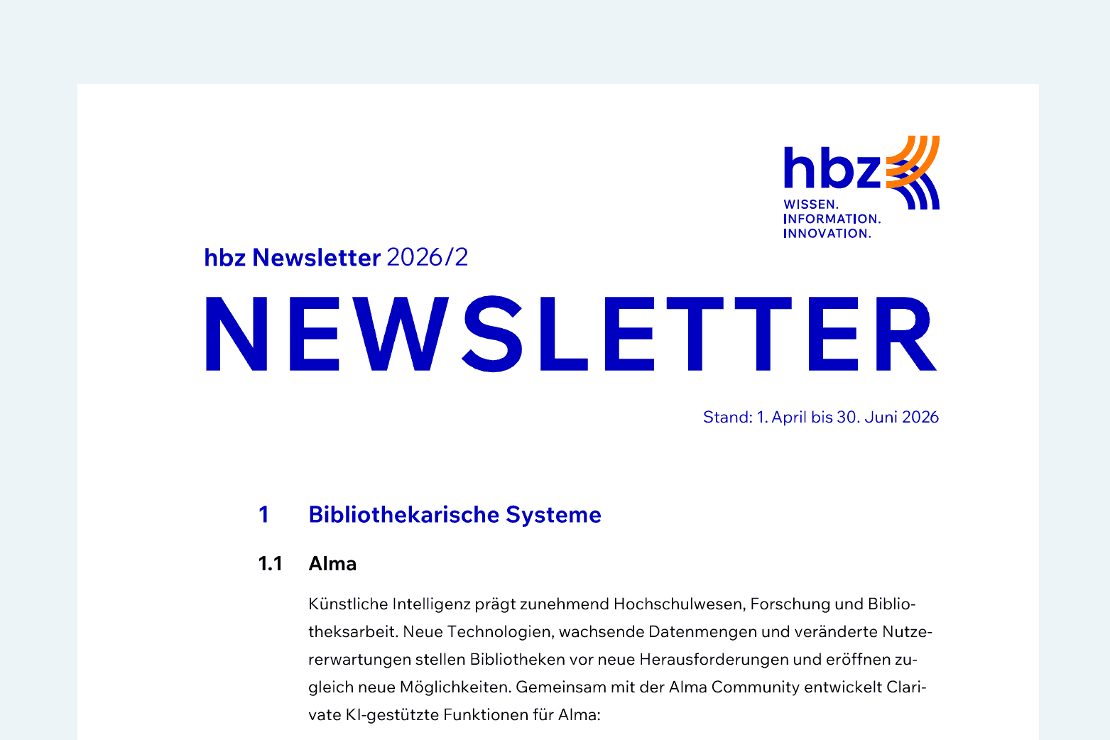 Newsletter 2026 2