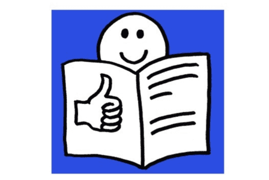 Symbol-Bild für Leichte Sprache Symbol-Bild für Leichte Sprache: Ein Mensch liest etwas